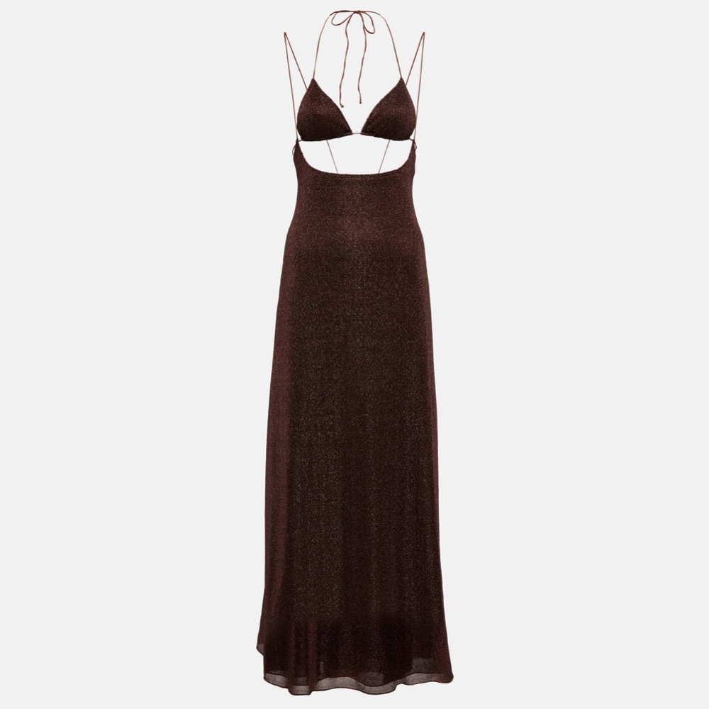 OSÉREE Lumière Kini Maxi Dress in Chocolate